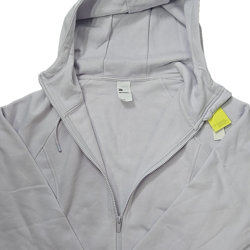 All In Motion Lilac Full Zip Hoodie Jacket Women's Large NEW Thumbholes Pockets‎ - Picture 10 of 12